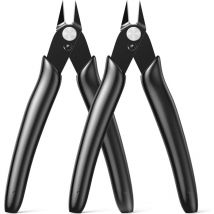 Aougo - Pince Coupante Precision, 2 pcs Mini Diagonale Pinces Coupantes de Côté pour la Réparation de l'Industrie Électronique, Electricien, Bijoux