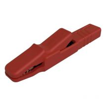 Hirschmann - Pince crocodile 25 a rouge sks 932146101 Plage de serrage max.: 9.5 mm Longueur: 80.5 mm 1 pc(s) D23196