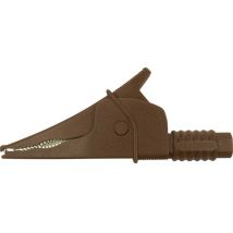Cliff - Croc Clip Pince crocodile de sécurité enfichable 4 mm cat iii 1000 v marron