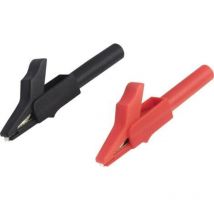 MSK-102 Pince crocodile femelle 4 mm noir, rouge - Voltcraft