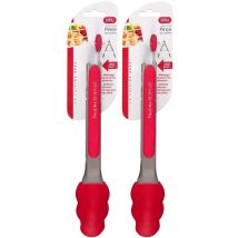 Pince de cuisine en silicone coloré (Lot de 2)