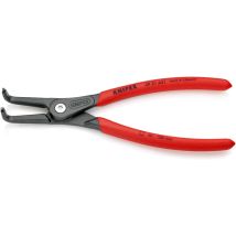 Knipex - 49 21 A31 Pince de précision pour circlips pour circlips extérieurs d'arbre gainées en plastique antidérapant grise atramentisée 210 mm