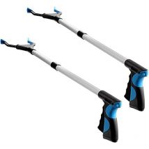 Pince de préhension pliable - Lot de 2 - Outil de préhension ergonomique et léger - Pour ramassage de déchets - 81.3 cm