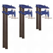 Piher - 6 serre-joints à pompe 35 x 8 mm - 2 x l. 40 cm, 2 x l. 60 cm, 2 x l. 80 cm de type f - 99980