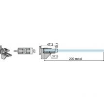 Pince-glace acier chromé pour crémaillère type pg pas de 37 mm Sofadi