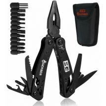 Pince multi-outils de poche 12 en 1, outil multifonction avec pince, couteau suisse militaire en acier inoxydable, ouvre-bouteille, tournevis, pince