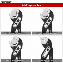Max Power - Pince Multiprise Grande Taille(250 x 95 mm)Réglable Serrage Rapide Pince Multiprise Plombier avec Poignée en Caoutchouc Antidérapante