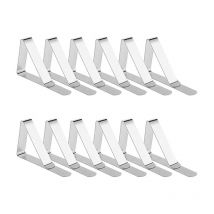 Linghhang - Pince Nappe Inoxydable,Pinces pour Nappe de Table, Pince Nappe Clip Exterieur Ajustable, Attache Nappe Jardin pour Cuisine Bureau