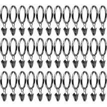 Pince pour Rideaux 38mm, Clips de Rideau, 36 pièces Anneaux Rideaux avec Pince, Fait de Fer, avec des Clips, Solide et Durable, pour Rideaux, Rideaux