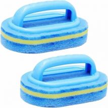 Heguyey - Pinceau de nettoyage 2pcs, éponge de nettoyage de la salle de bain, éponge de nettoyage pour cuisine baignoire baignoire toilette mural de