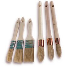 Lot Pinceaux de pouce à rechampir Brosse ronde soie blanche - Quantité x 1 - Lot 6 pinceaux divers