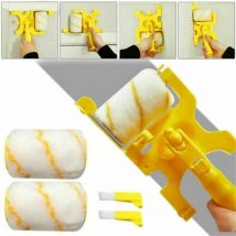 Pinceau latéral intégré Rouleau de Peinture Paint Edger Jaune Protection latérale pour plafond et mur