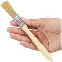 Pinceau Peinture 10 mm (Lot de 12) - Pinceau Plat Professionnel avec Manche en Bois - Pinceau Peinture Murale Interieur et Extérieur, Teintures,