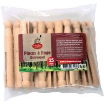 Sachet de 25 pinces à linge onlywood - la droguerie ecologi