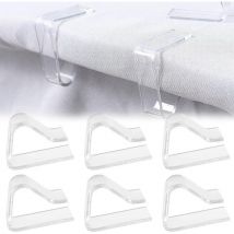 Pinces à nappe d'extérieur, pinces à nappe épaisses, 6 pinces à nappe de jardin, pinces à nappe, pinces à nappe blanches, pinces à nappe, pinces à