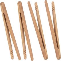Pinces à toast classiques réutilisables en bambou – Pince de cuisson en bois, idéale pour grille-pain, fruits, pain et cornichons, ustensile de