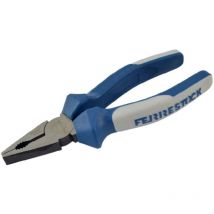 Pince universal de 150 mm avec poignée bi-matière, chrome et bleu - Ferrestock