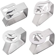 Pinces À Nappe En Acier Inoxydable Nappe Clips Pour Home Bbq Mariage Party 4 Pièces