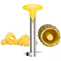 Starlight - Pineapple Peeler and Stainless Steel Vacuum Slicer Easy Fruit Tool, Pineapple Cutter, Non-Slip Handle, Pineapple Core Peeler for Home and