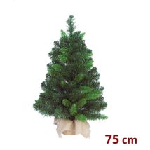 Pinetto di Natale con base in yuta 75 cm – Albero artificiale decorativo per festività – Accessori inclusi