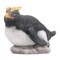 Pingouin huppé en résine Glisse