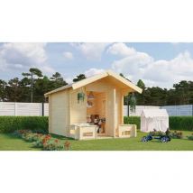Lasita Maja - Pinocchio-Log Cabin, Wooden Garden Room, Timber Summerhouse, Home Office - L219.4 x W270 x H188.1 cm