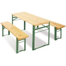 201337 - Set Tenda Per Feste Per Bambini Sepp - Tavolo (110 X 40 X 51 Cm), Panca (110 X 20 X 31 Cm) - Pinolino