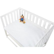 Drap-housses pour berceaux, cododos et poussettes en double kit 'Sternchen', jersey, rose et uni, blanc - rose - Pinolino