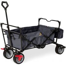 Pinolino - paxi dlx Klappbollerwagen aus pu in anthrazit, 124x59x67 cm, max. belastbar bis 70 kg, Bereifung: PU-Reifen
