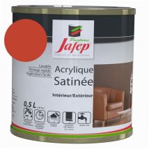 Pintura acrílica satinada roja brillante Jafep 0,5 l