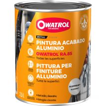Owatrol - Pintura de acabado de aluminio para todas las superficies RA.85 Aluminio 0,75 litro