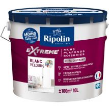 Ripolin - 397852 - Pintura blanca monocapa para paredes, techos, madera y radiadores, terciopelo, color blanco
