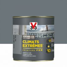 V33 - Pintura exterior hierro Extreme Climats gris guijarro brillante 0,5 l