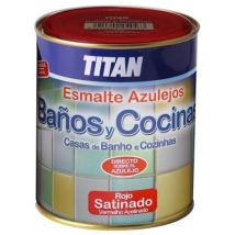 Titan - Cahersa- Pintura Esmalte Baños Y Cocinas Blanco Satinado 750ml