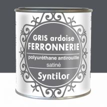 Syntilor - Pintura para herrajes exteriores gris pizarra, 0,375 l