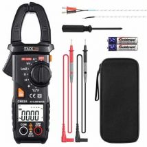 Fitags - tacklife Stromzange, Amperemeter mit 6000 Zählern, professionelles digitales Multimeter mit automatischer Bereichswahl, NCV-Stromprüfung –