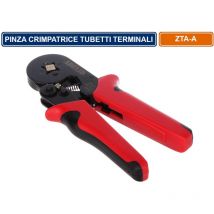 Pinza crimpatrice per tubetti terminali singoli da 0.25 a 10 mm² e doppi da 0.25 a 4 mm²