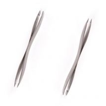 Vitaeasy - Pinza de depilar de doble punta, acero inoxidable gris, 10.5 cm
