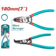 Pinza seeger anelli elastici esterni becchi curvi testa piegata 180mm Total