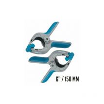 Ferrestock - FSKPRS002 2pcs pinzas de sujeción con resorte, mango antideslizante, mandíbulas giratorias, muelle extra fuerte, apertura máxima 65mm,