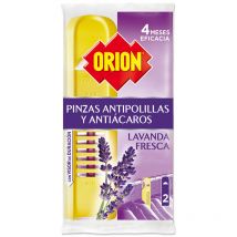 Pinzas anti ácaraos y polillas, aroma lavanda, 3+1 gratis