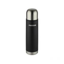 Pioneer 1L Black & Stainless Steel Flask