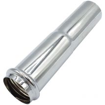 Tycner - Pipe 34/32mm Reduction Drain Waste Trap Chrome Plated Replacement 143mm Long