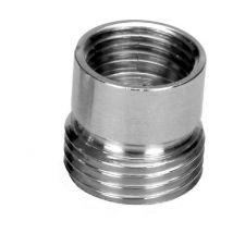 Invena - 1/2x3/8 Pipe Thread Reduction Male x Female Adaptor Chrome