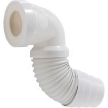 Wirquin - Pipe wc coudée extensible, à coller pour évacuation toilette 70718813, blanc