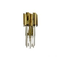 Pipe Organ Wall Brass M - applique en cristal 45cm, laiton
