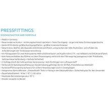 Pressfitting T-Stück 26x3 20x2 mm reduziert th Kontur - Pipetec