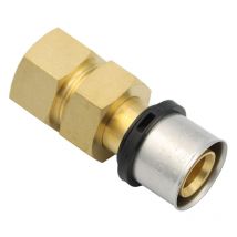 Pipetec - Pressfitting Verschraubung 26x3 Mm 3/4 Zoll Ig Th Kontur