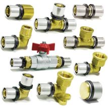 Pressfitting Winkel 32x3 mm 90° Alu-Verbundrohr Mehrschichtverbundrohr - Pipetec