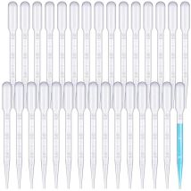 Pipettes de transfert en plastique, paquet de 30 de 3 ml, idéales pour les laboratoires, huiles essentielles et activités scolaires